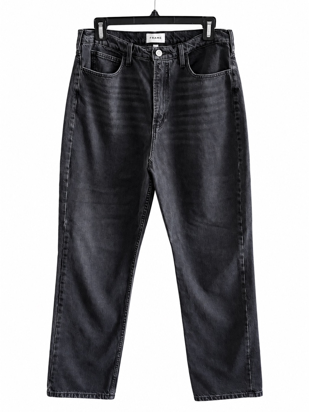 FRAME Le High N Tight Straight Jeans Inkwell Black Size 30